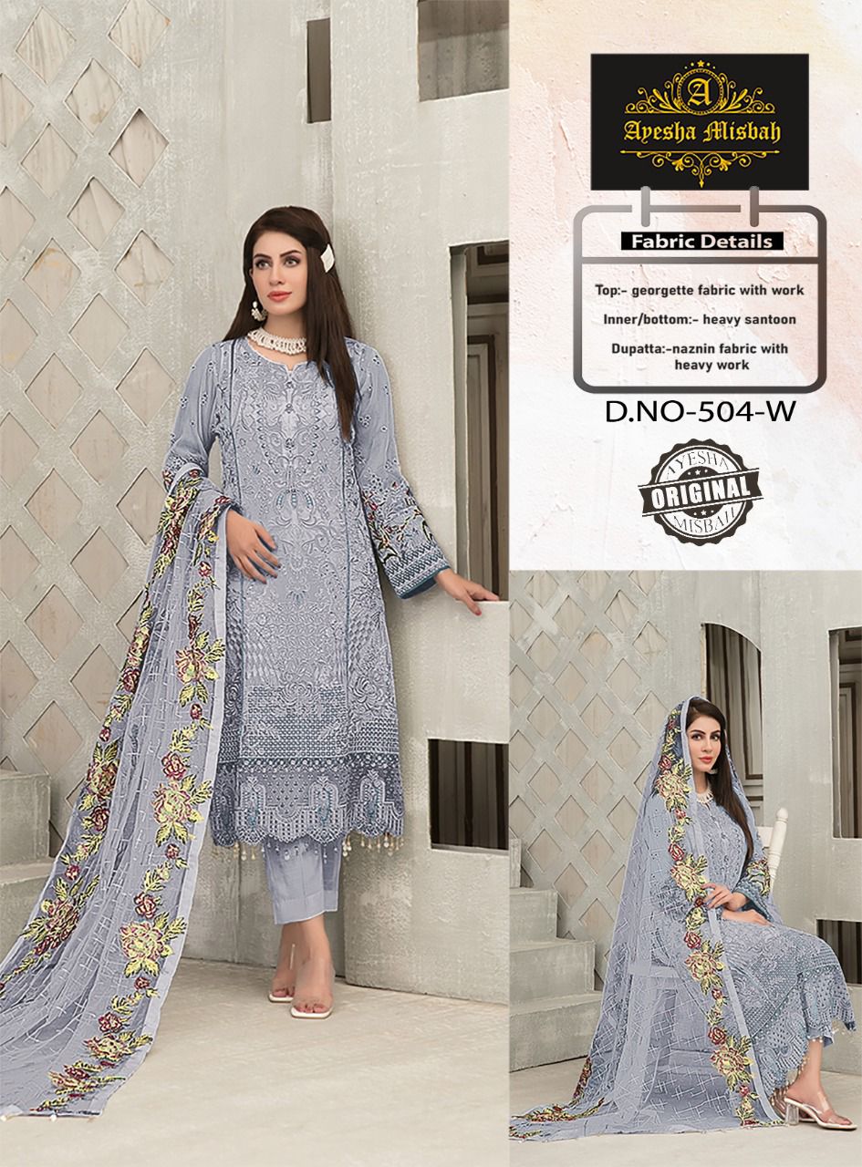 Ayesha Misbah 504 Heavy Festive Wear Wholesale Salwar Suits Collection